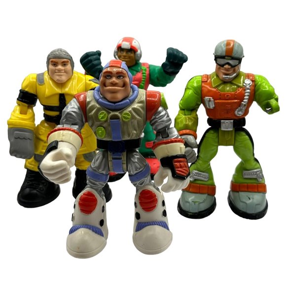 Rescue Heroes Hal E Copter Alpine Arctic Roger Houston Rocky Canyon Figures - Picture 1 of 16
